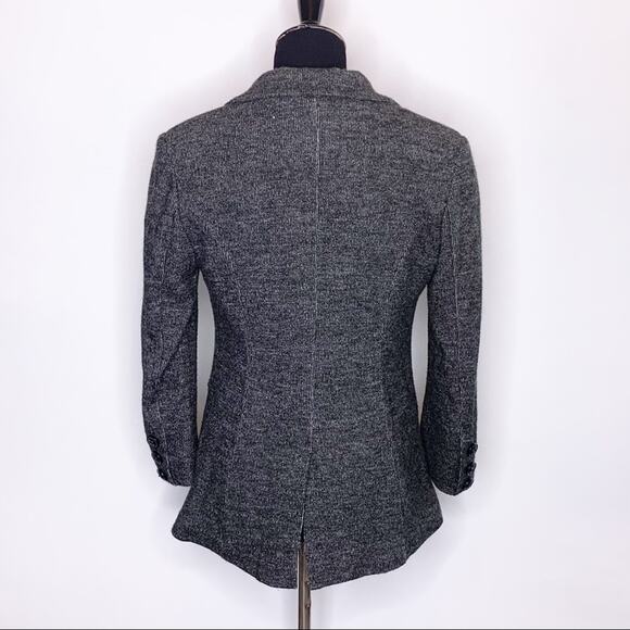 Anthropologie Cartonnier black tweed button front blazer size Medium - Picture 2 of 12